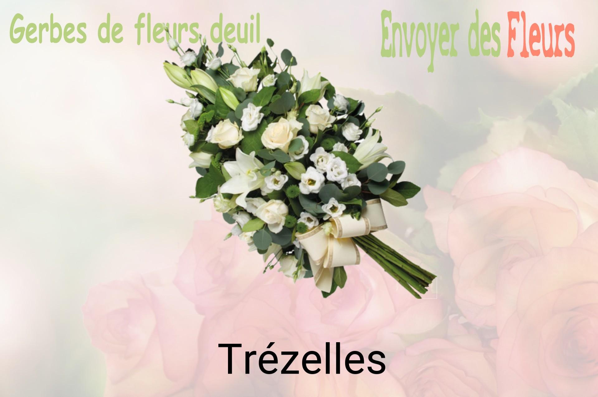 Gerbe de fleurs de deuil livrée à Trézelles